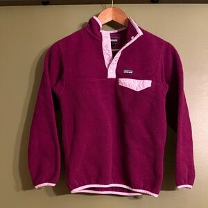 Patagonia Kids Fleece Pullover - Purple and Pink